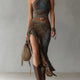 Boho Grise – Robe Midi Élégante Bohème