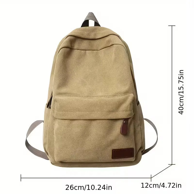 Sac à dos en toile avec poche avant