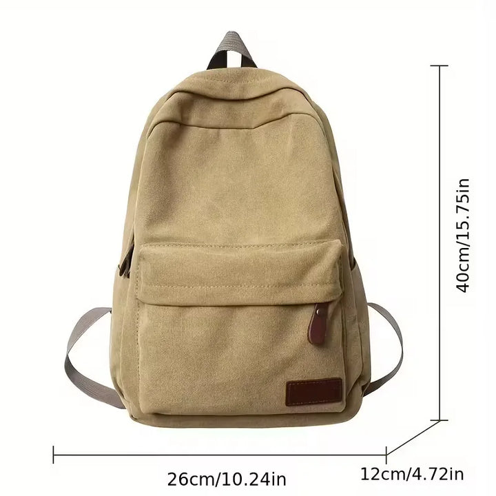 Sac à dos en toile avec poche avant