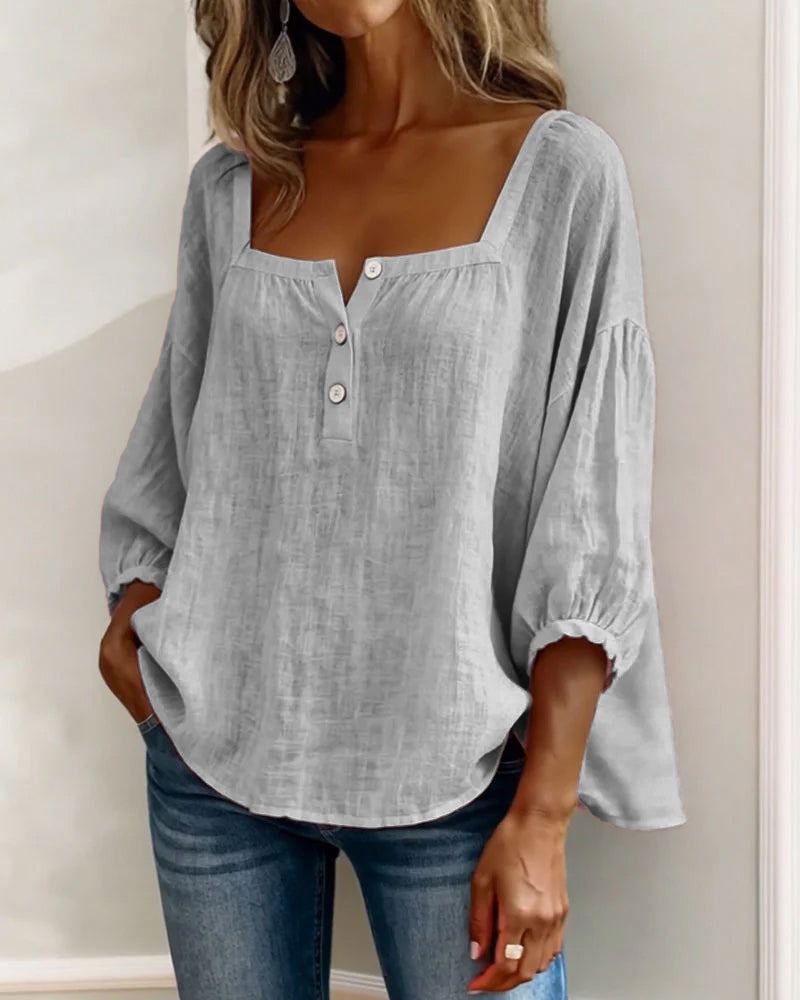 Lin Élégant – Blouse en Lin Élégante