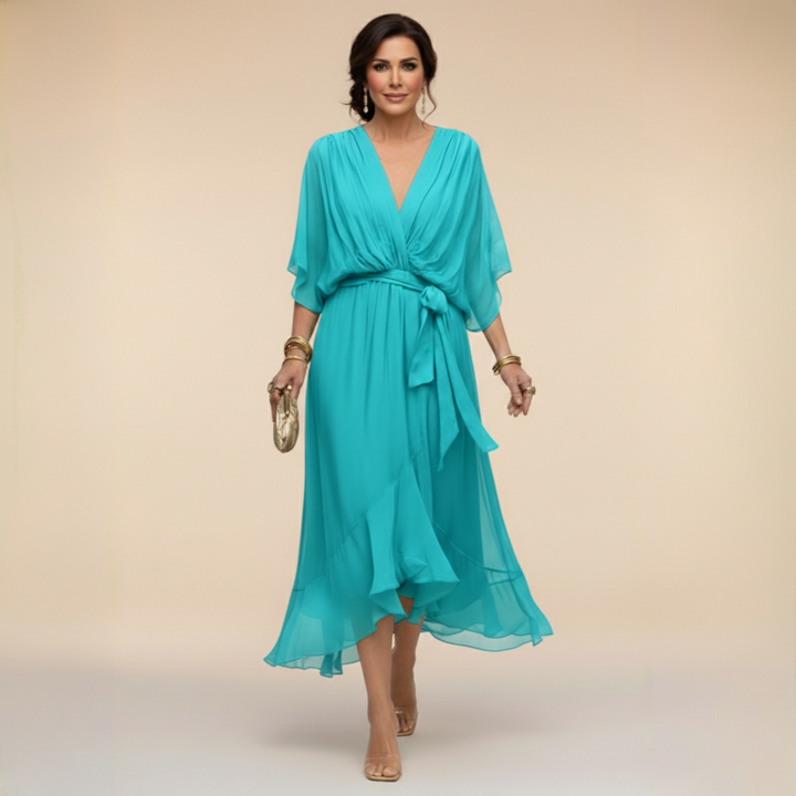 Voile Léger – Robe en Mousseline Col V