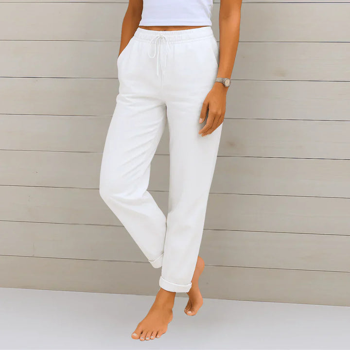 Brise – Pantalon Stretch en Mélange de Lin