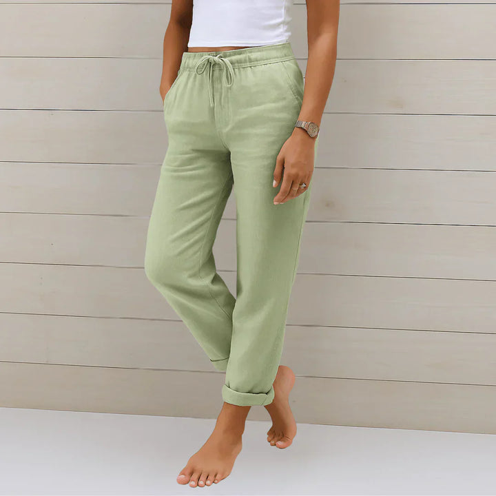 Brise – Pantalon Stretch en Mélange de Lin
