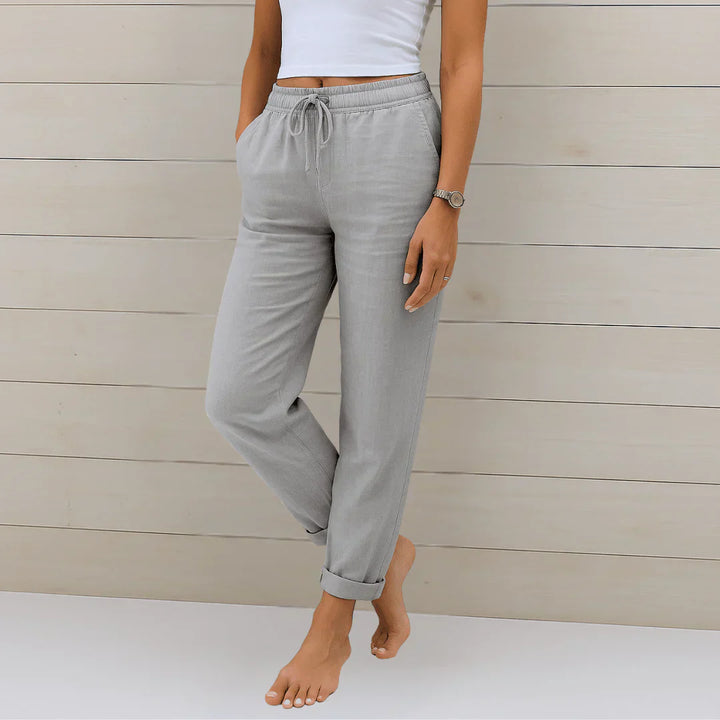 Brise – Pantalon Stretch en Mélange de Lin