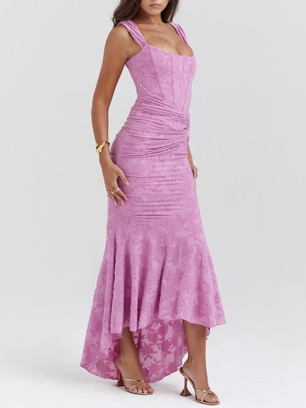 Delphine – Robe Maxi Cloche Romantique