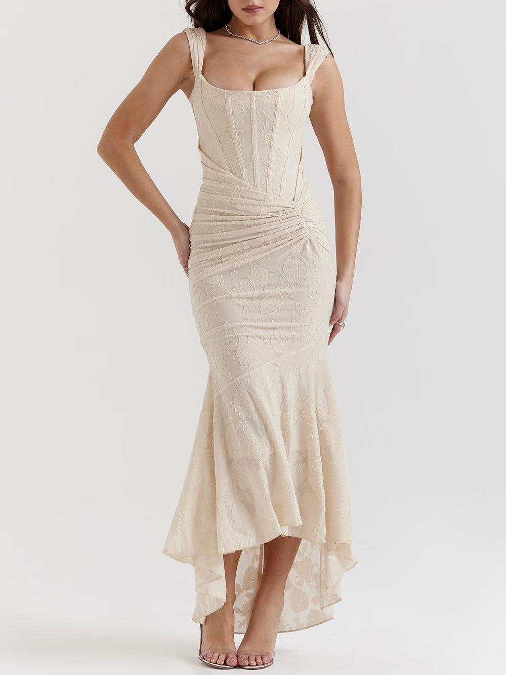 Delphine – Robe Maxi Cloche Romantique