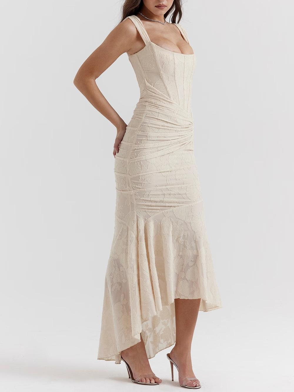 Delphine – Robe Maxi Cloche Romantique