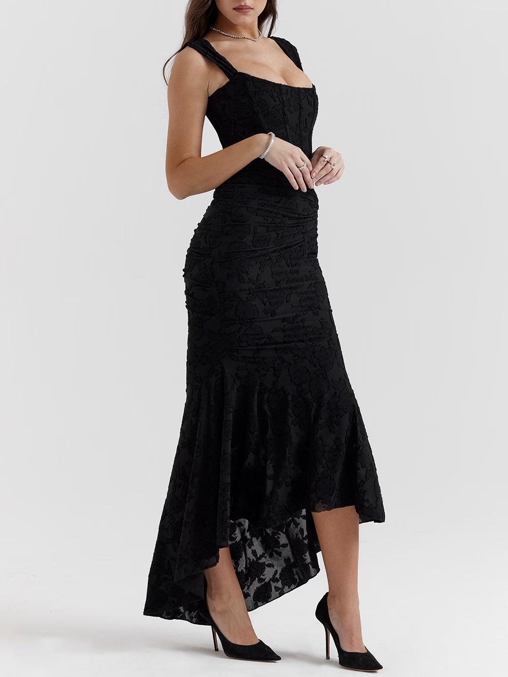 Delphine – Robe Maxi Cloche Romantique