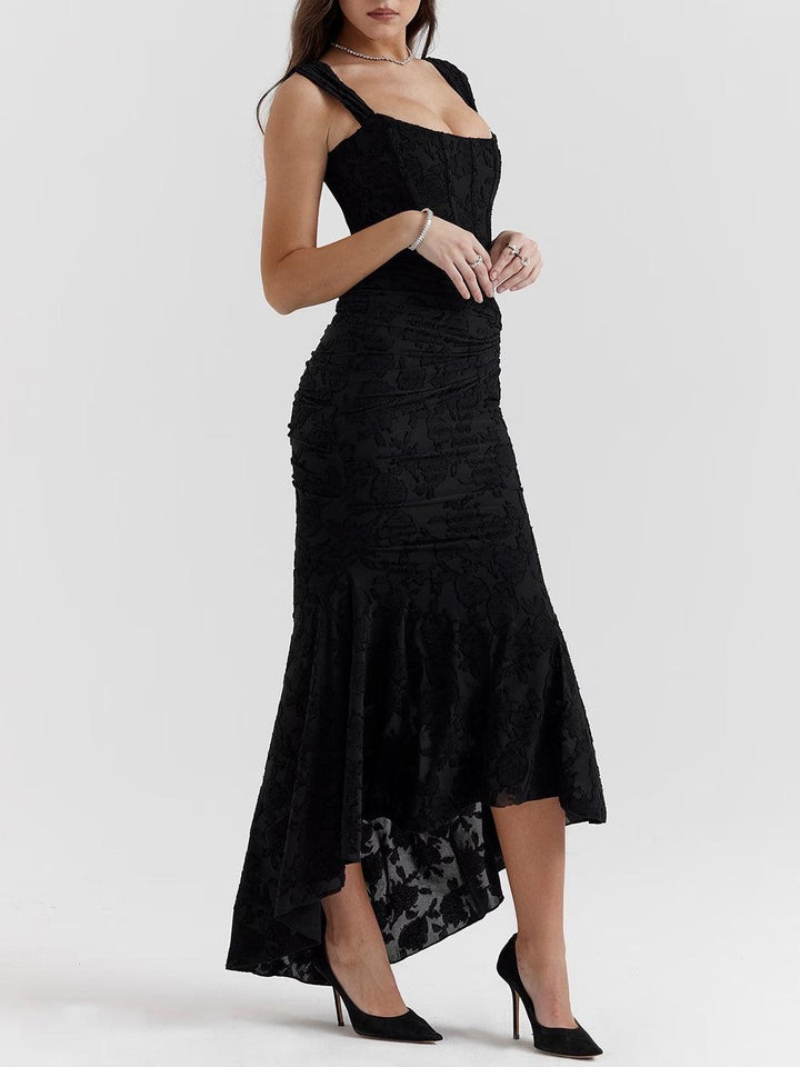 Delphine – Robe Maxi Cloche Romantique