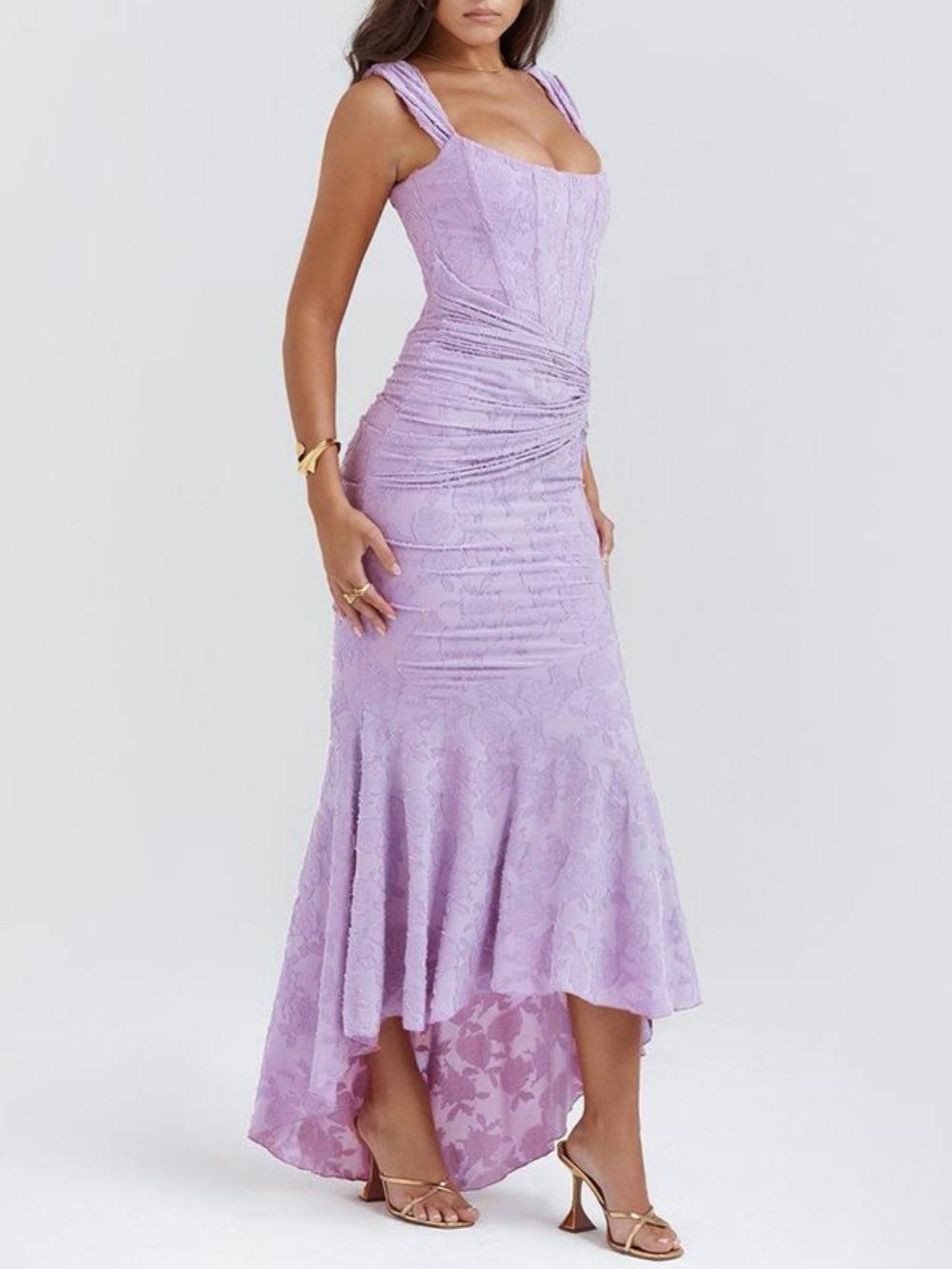 Delphine – Robe Maxi Cloche Romantique