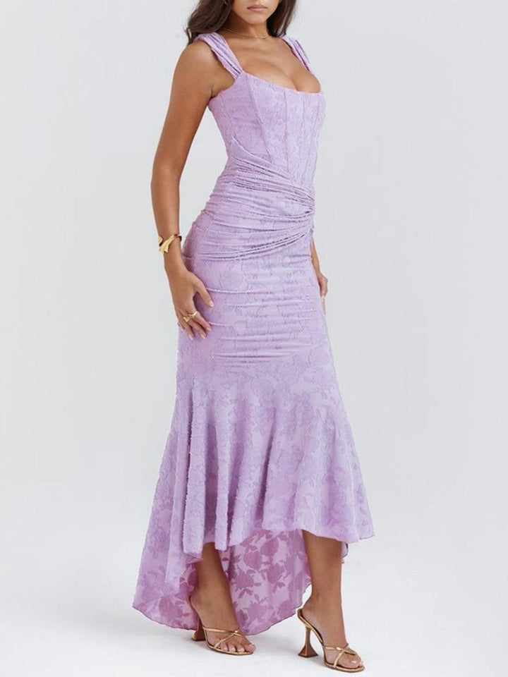 Delphine – Robe Maxi Cloche Romantique