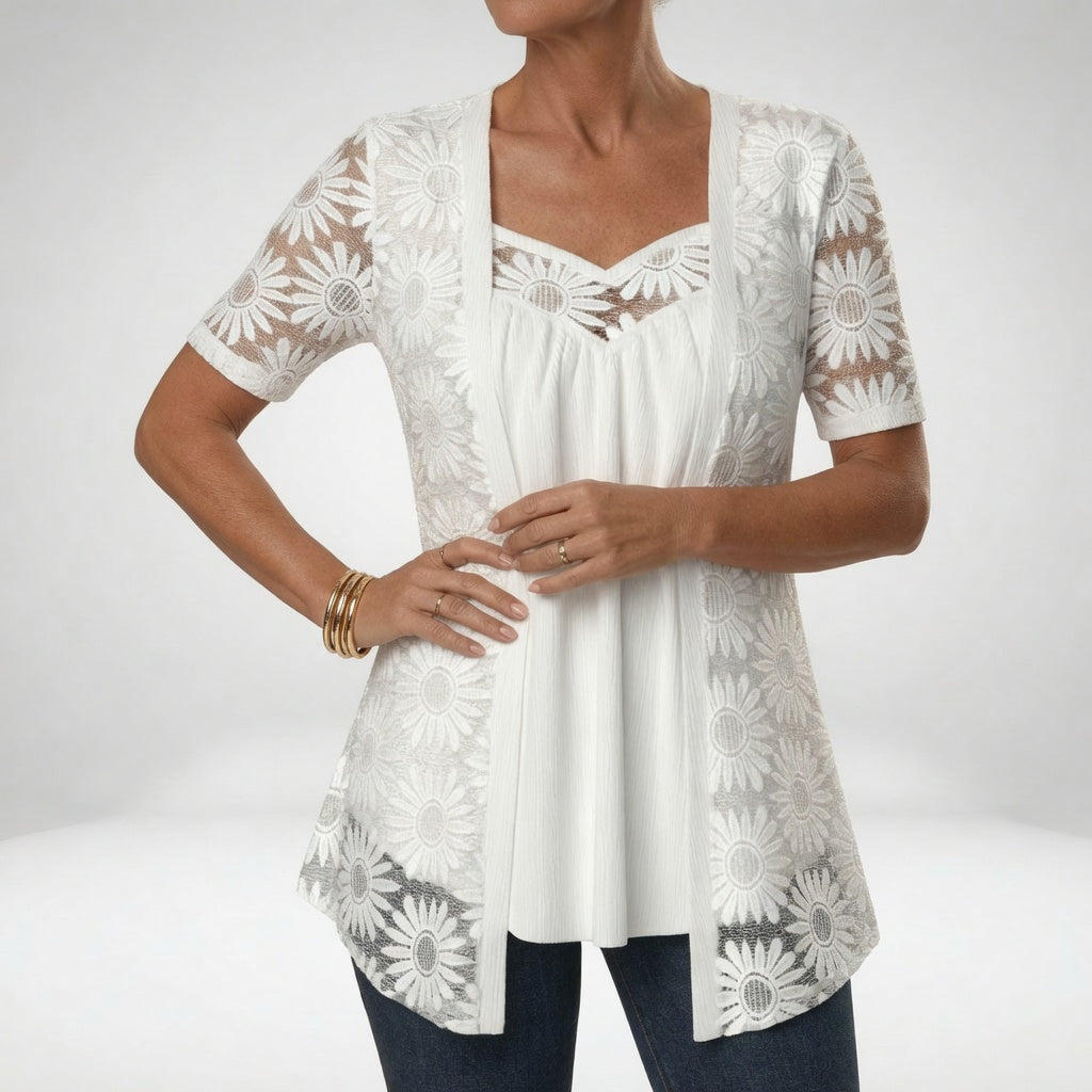 Dentelle Douce – Blouse en Dentelle