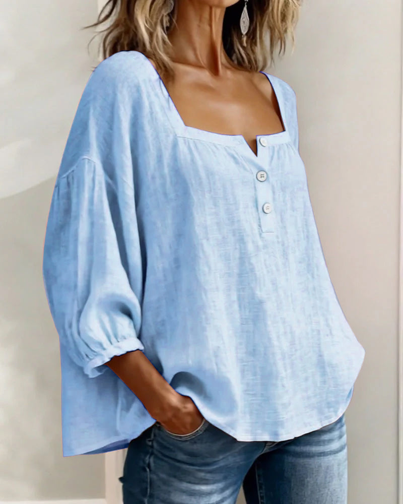 Lin Élégant – Blouse en Lin Élégante