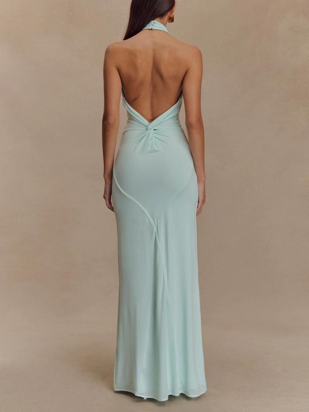 Océane – Robe Maxi Dos-Nu Ajustée