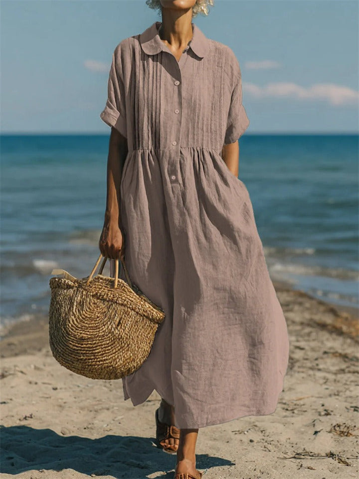 Margaux – Robe Élégante en Lin