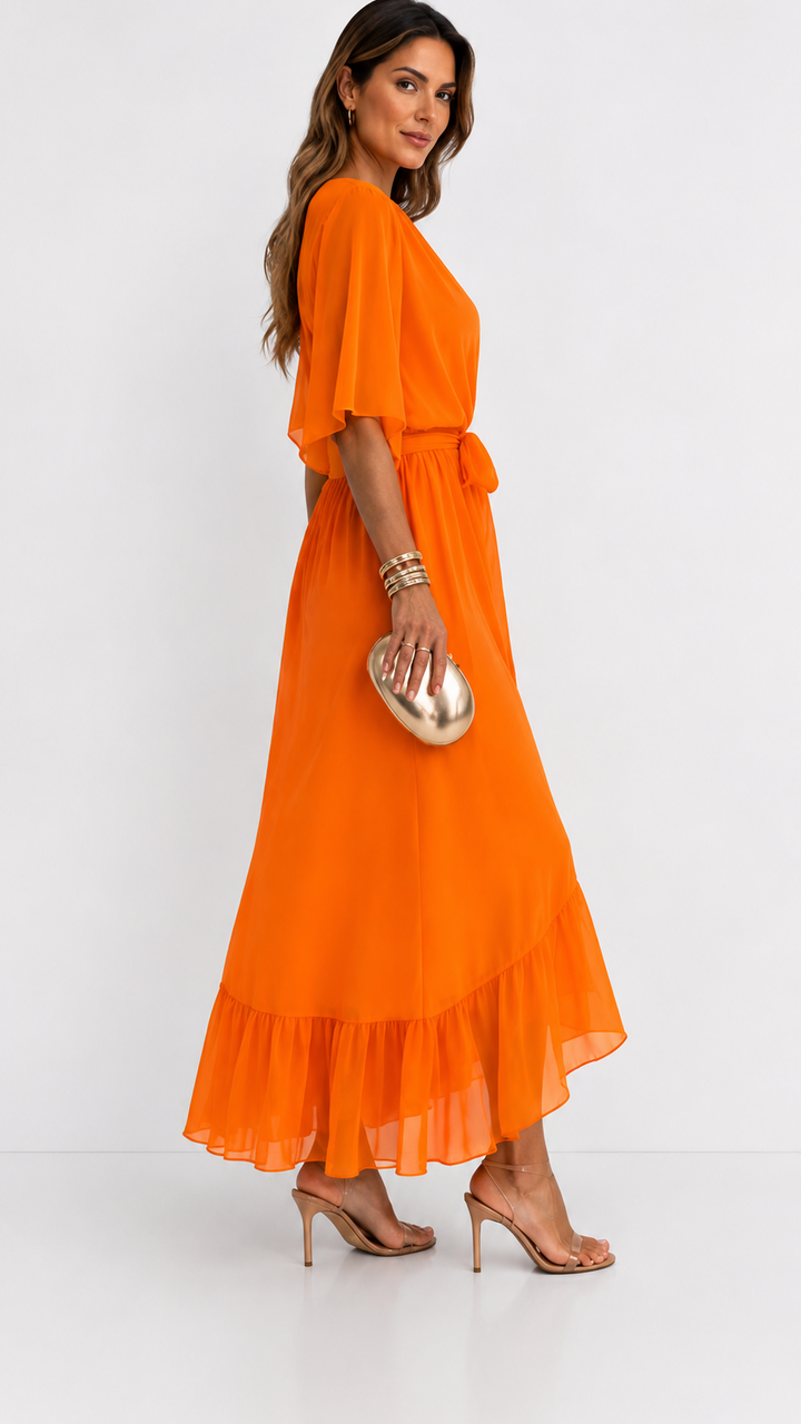 Plissée – Robe Plissée en Mousseline