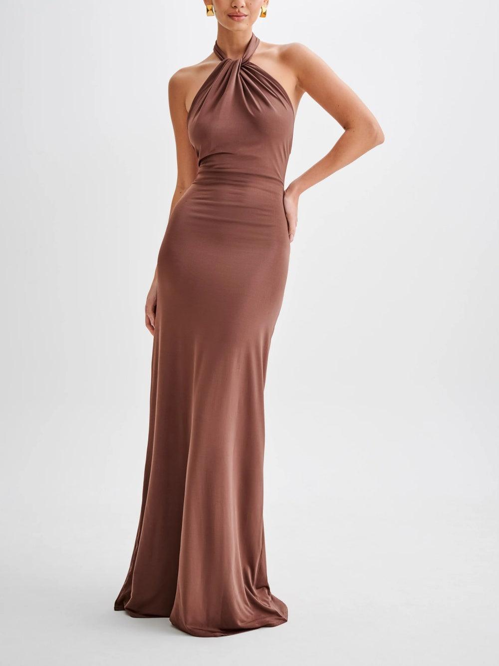 Océane – Robe Maxi Dos-Nu Ajustée