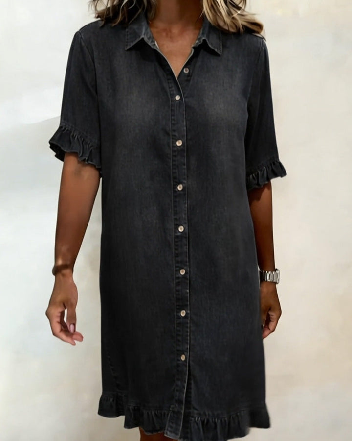 Denim Moderne – Robe Midi en Denim Moderne
