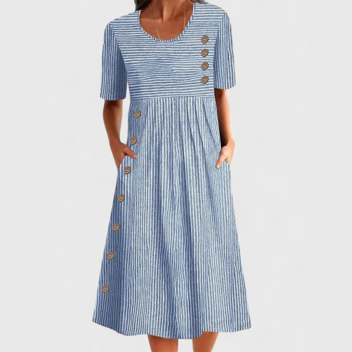 Rayures Midi – Robe Midi Rayée