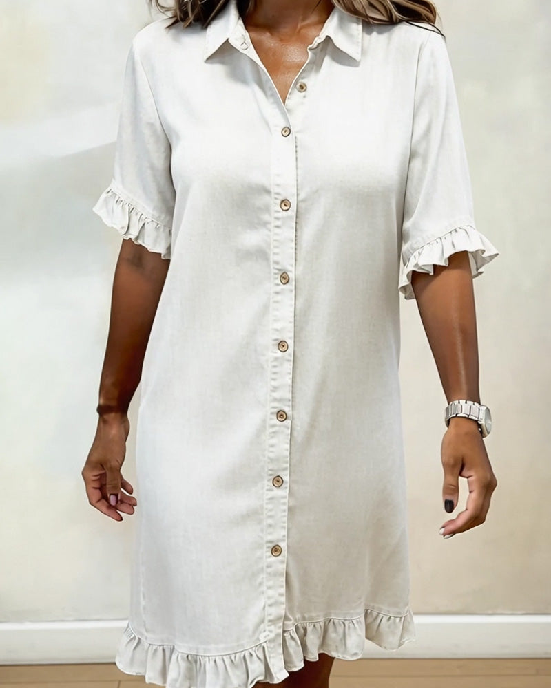 Denim Moderne – Robe Midi en Denim Moderne