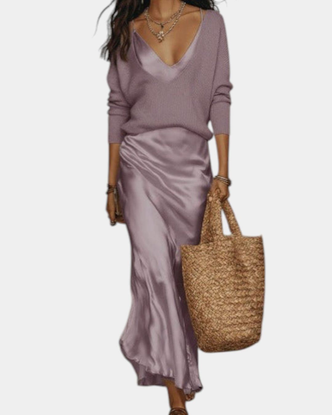 Satin Chemisier – Robe Satin Effet Chemisier