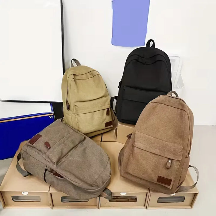Sac à dos en toile avec poche avant