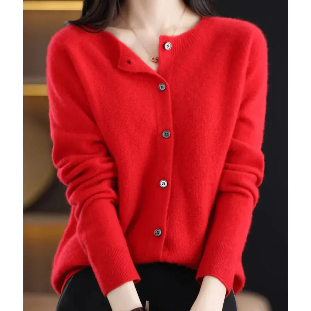 Sanna – Cardigan en Laine Mérinos Femme