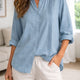 Blouse fluide à col officier
