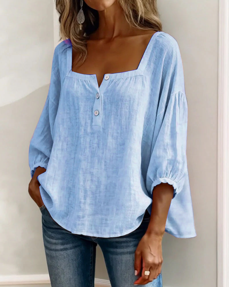 Col Carré – Blouse Col Carré