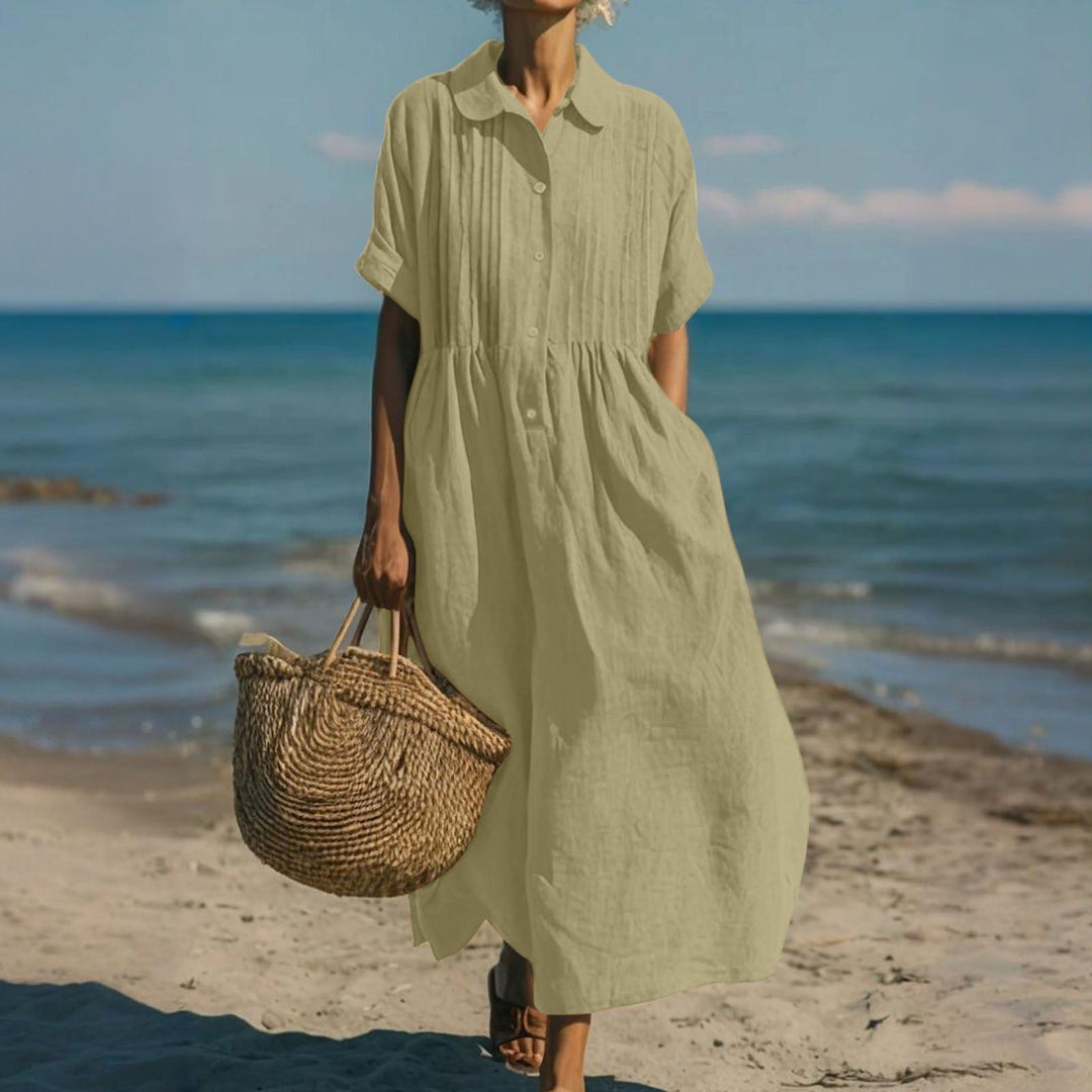 Margaux – Robe Élégante en Lin