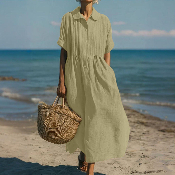 Margaux – Robe Élégante en Lin