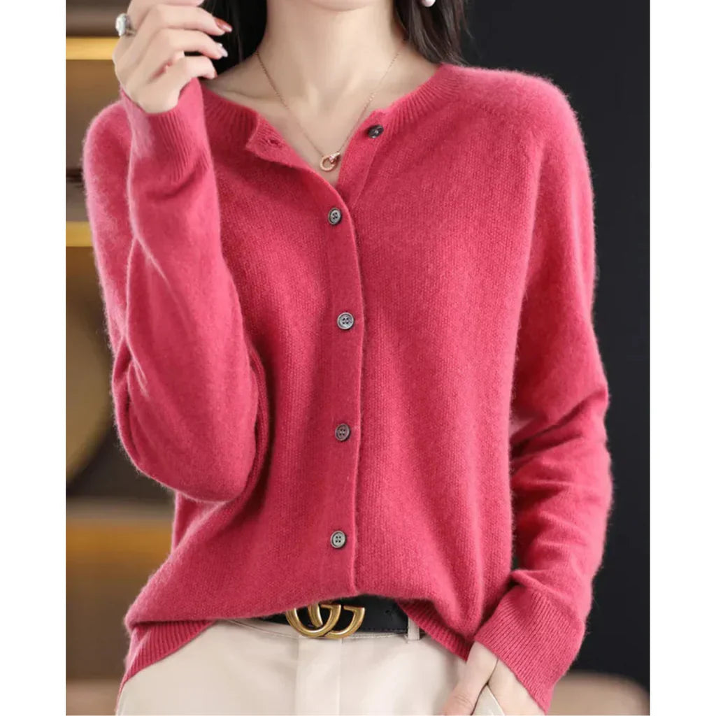 Sanna – Cardigan en Laine Mérinos Femme