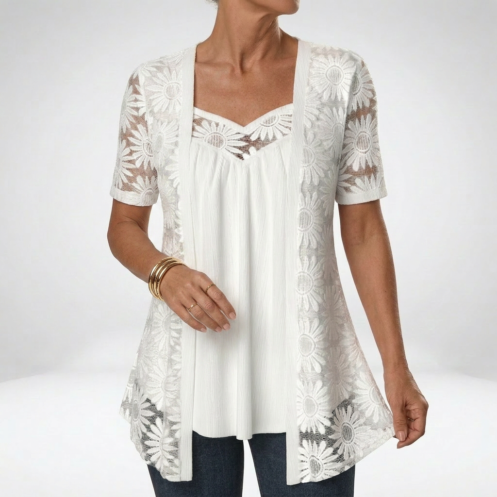 Dentelle Douce – Blouse en Dentelle