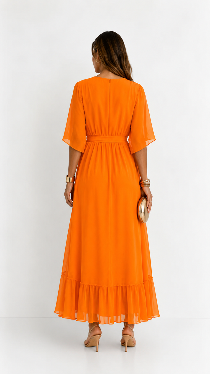 Plissée – Robe Plissée en Mousseline