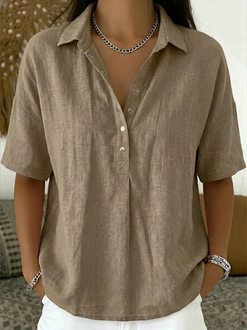 Constance – Blouse Classique Col V