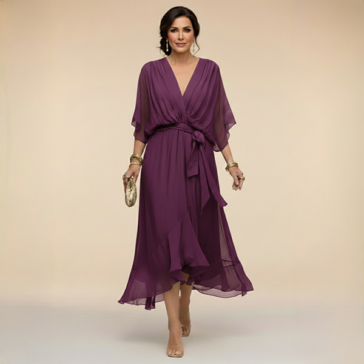 Voile Léger – Robe en Mousseline Col V