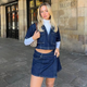 Elara – Ensemble Denim Deux Pièces Top et Jupe