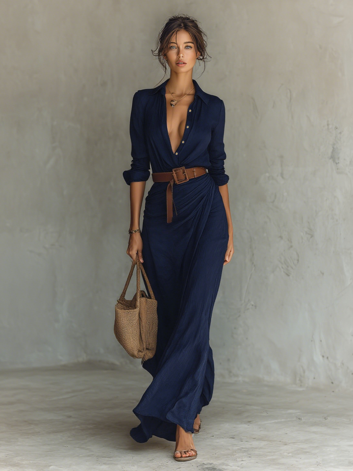 Maxi Ceinturée – Maxi-Robe à Ceinture
