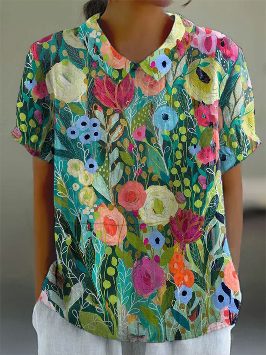 Fleur Multicolore – Blouse Fleurie Multicolore