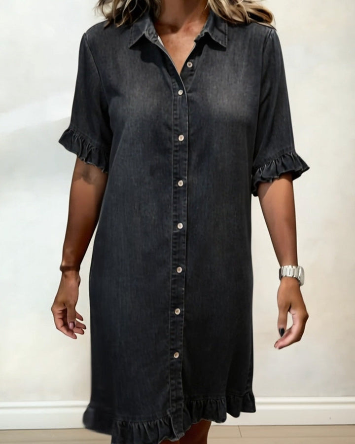 Denim Moderne – Robe Midi en Denim Moderne