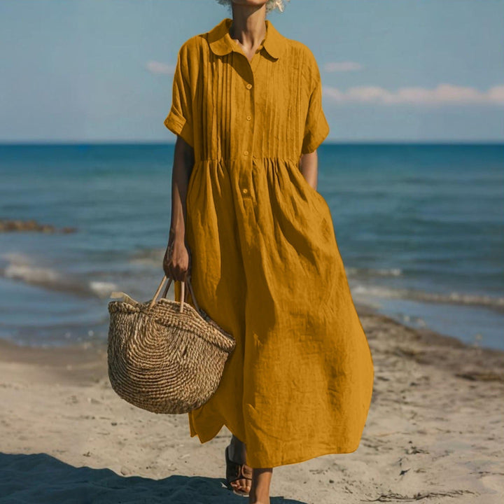 Margaux – Robe Élégante en Lin