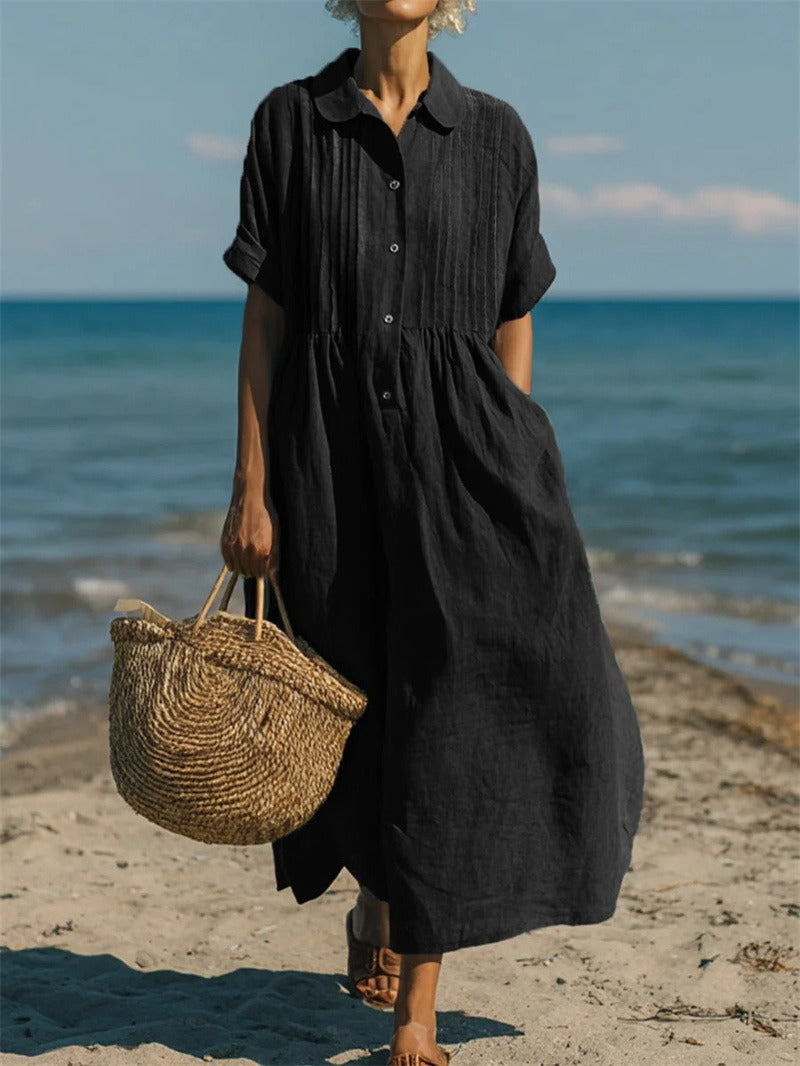Margaux – Robe Élégante en Lin