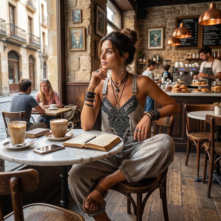 Boho Brodé – Combinaison Brodée Bohème