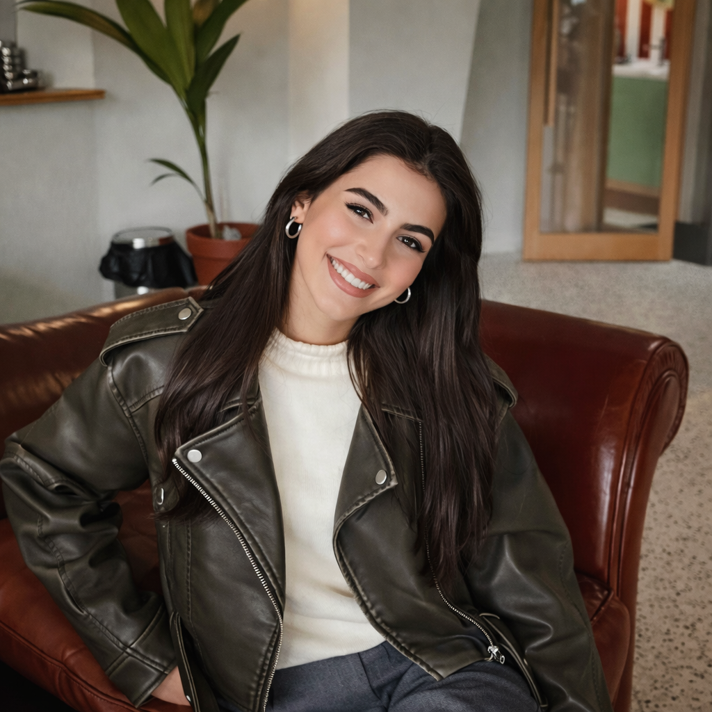 Madeline – Veste Crop Simili Cuir à Ceinture