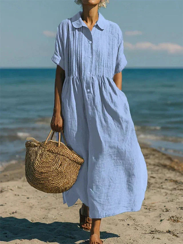 Margaux – Robe Élégante en Lin