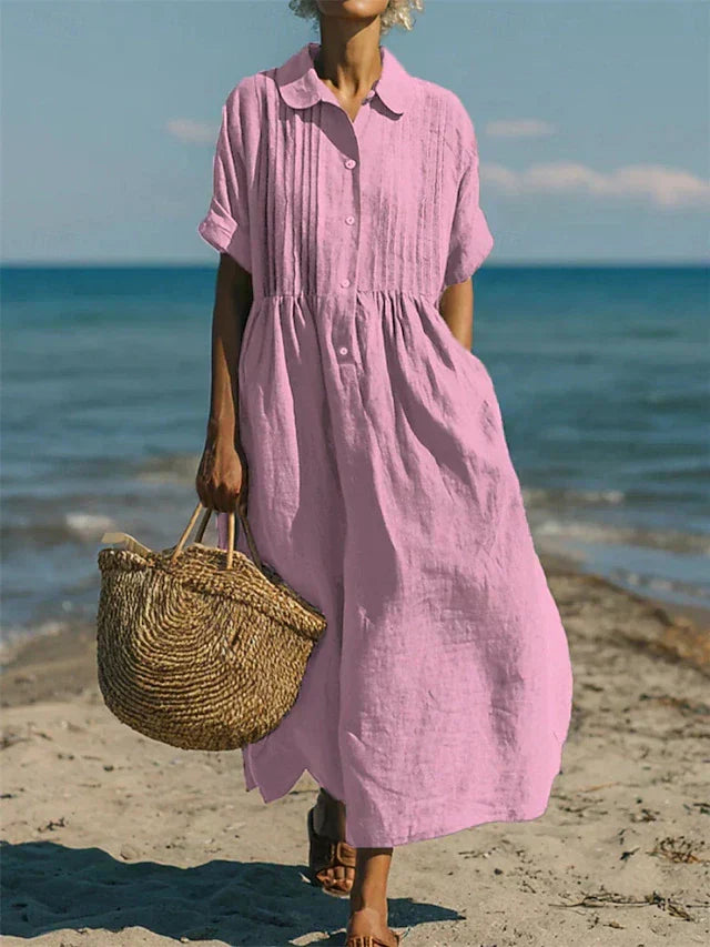 Margaux – Robe Élégante en Lin