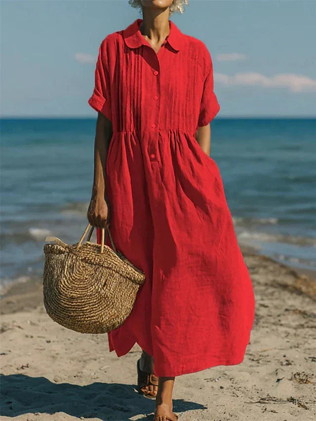 Margaux – Robe Élégante en Lin