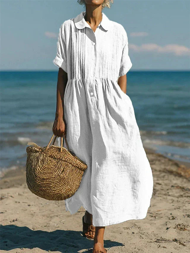 Margaux – Robe Élégante en Lin