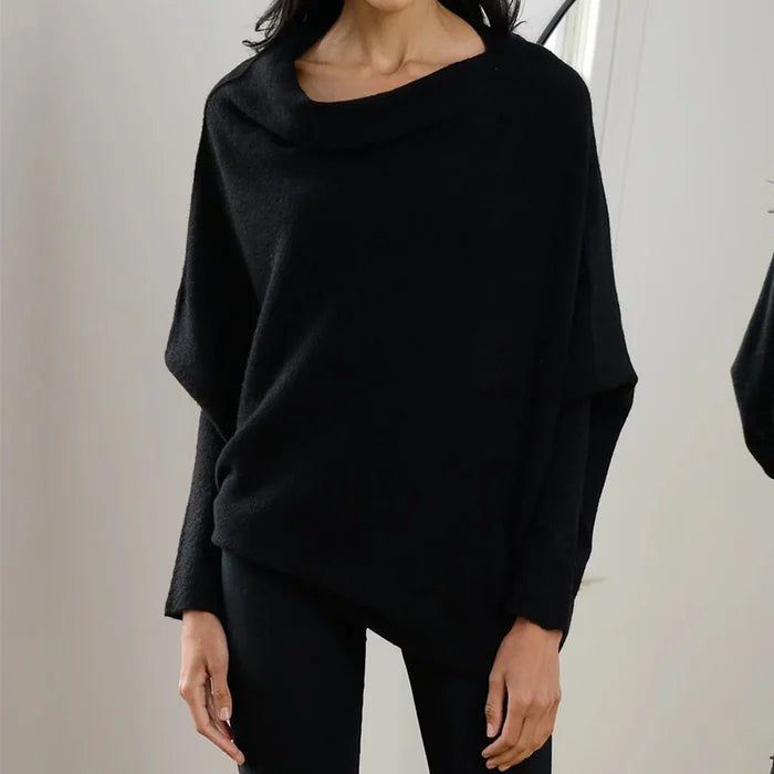 Indie – Pull Oversized Col Bateau en Maille Ultra-Douce