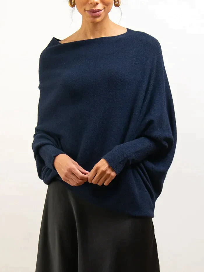 Indie – Pull Oversized Col Bateau en Maille Ultra-Douce